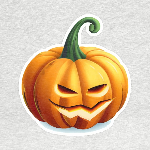 SCARY HALLOWEEN PUMPKIN by GERG DRAW